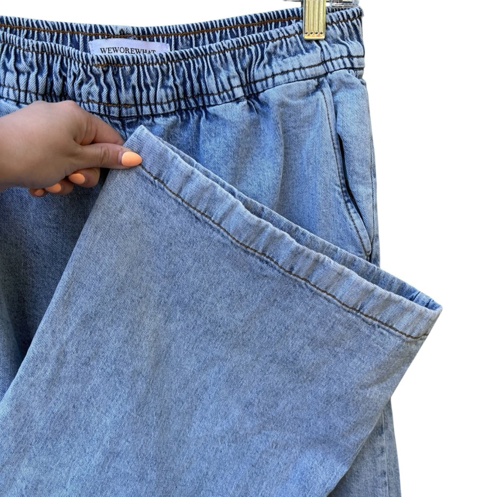WeWoreWhat Pull On Straight Leg Jeans Size M - Picture 3 of 6